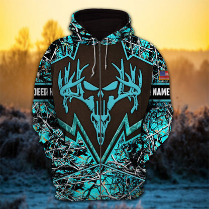 Personalized Beloya Premium Punisher Deer Hunting Hoodies 3D