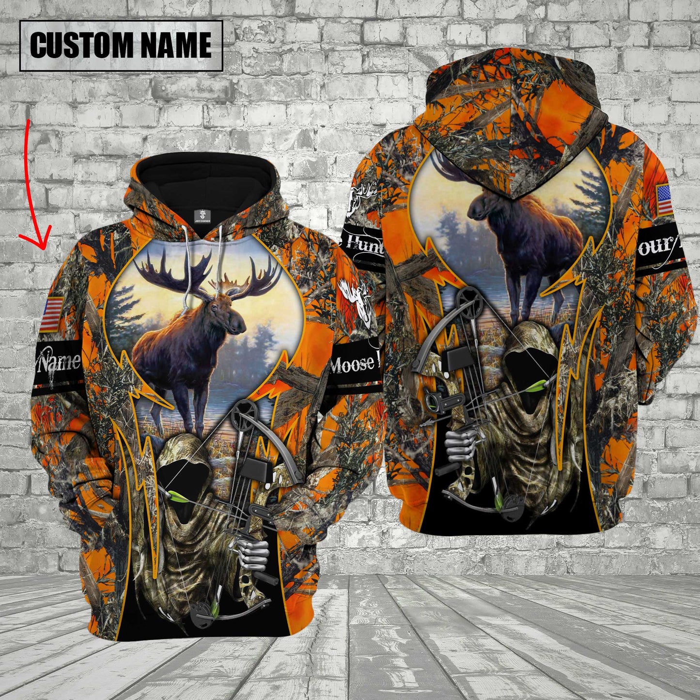 Custom Name Moose Hunting Shirt 3D All Over Printed Clothes