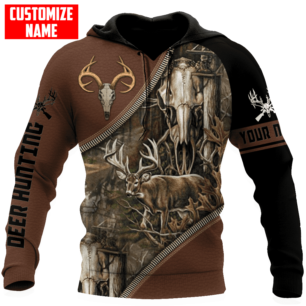 Customized Name Deer Hunting 3D Design All Over Printed