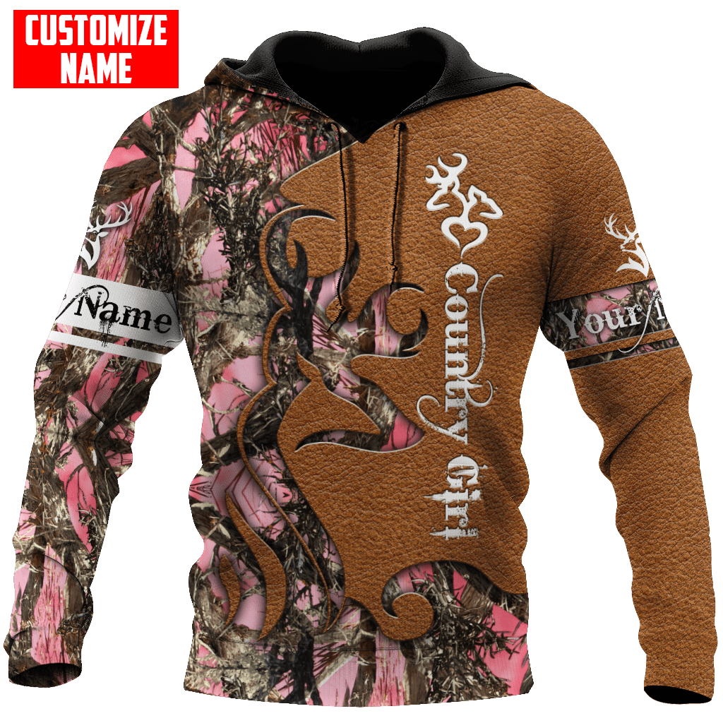 Customized Name Country Girl 3D Design All Over Printed