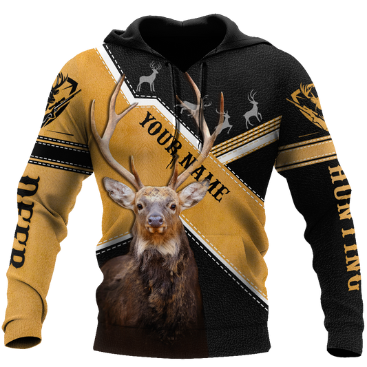 Deer Hunting Personalized Name 3D Over Printed Hoodie