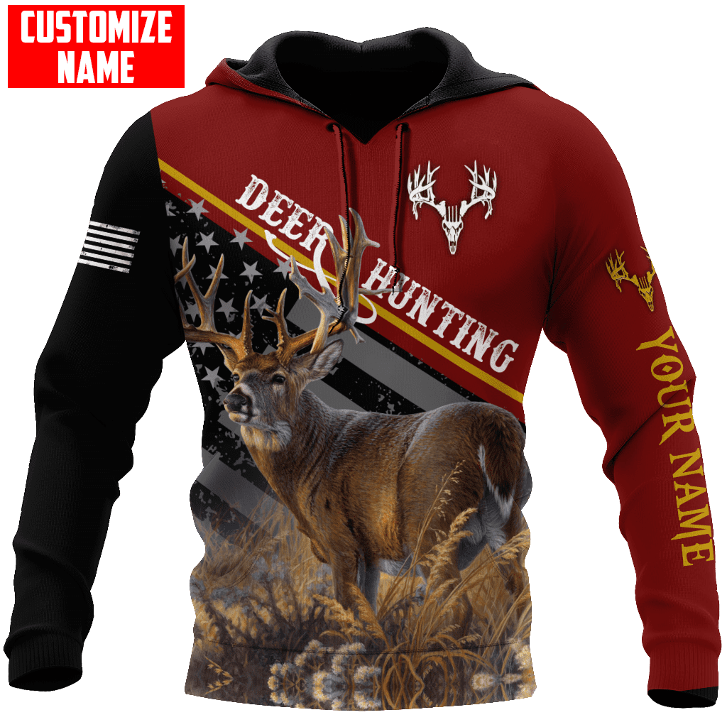 Customized Name Deer Hunting 9 3D Design All Over Printed