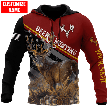 Customized Name Deer Hunting 9 3D Design All Over Printed