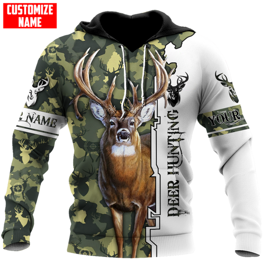 Deer Hunting Personalized 3D Over Printed Hoodie