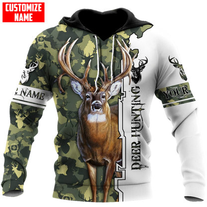 Customized Name Deer Hunting 2 3D Design All Over Printed