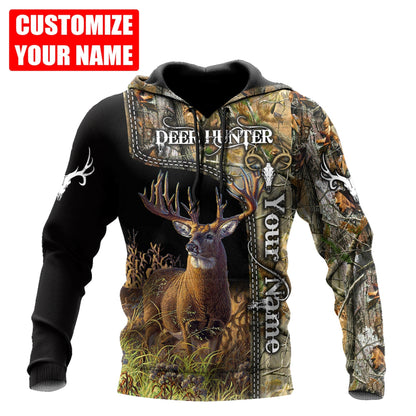 Custom Name Deer Hunting 3D Design All Over Printed