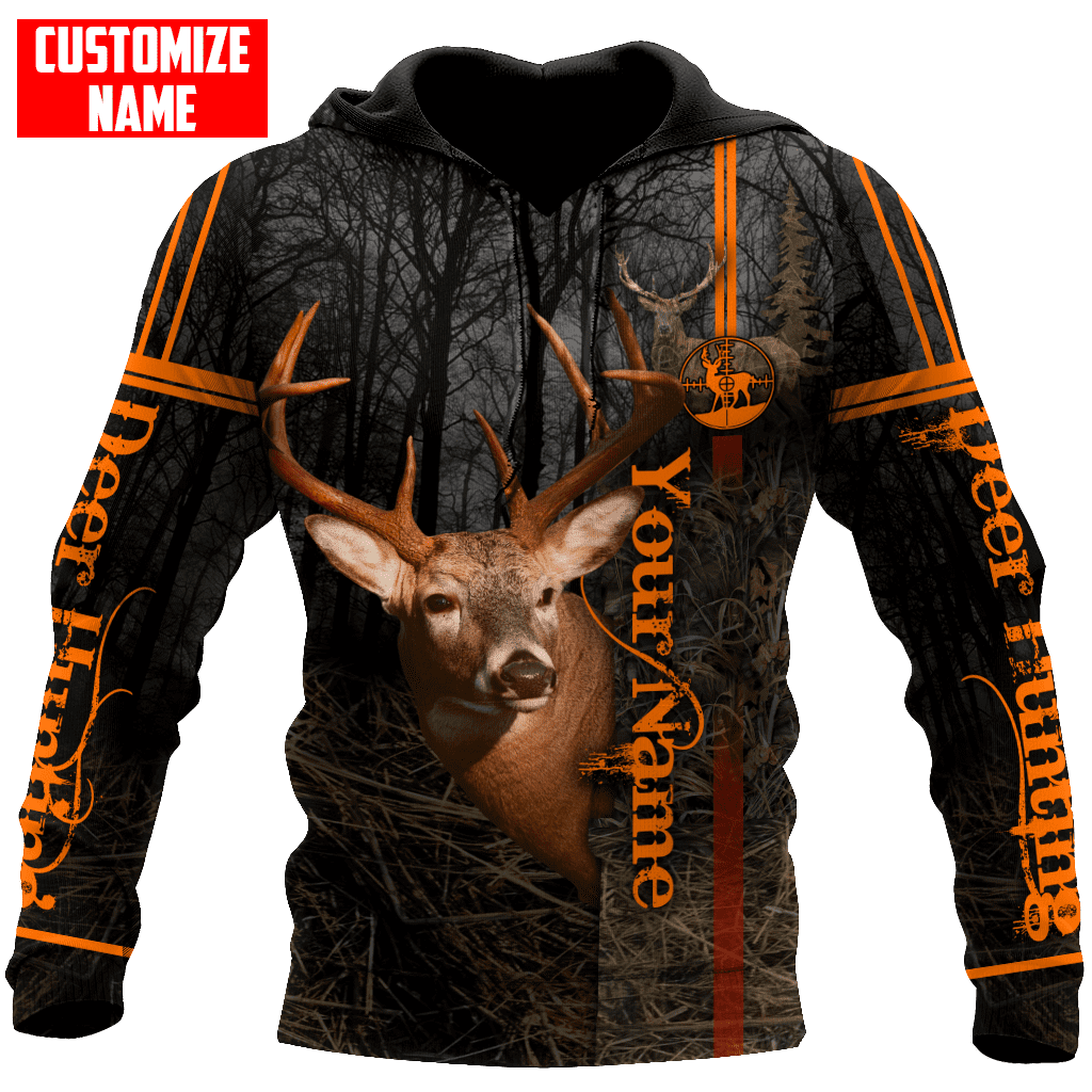 Personalized Name Deer Hunting 3D Design All Over Printed