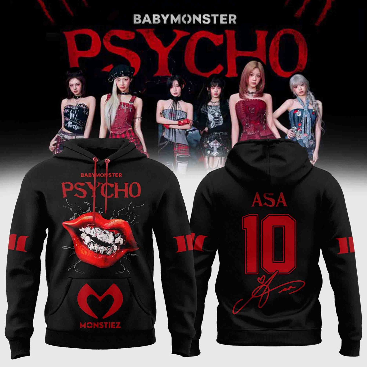 BABYMONSTER : PSYCHO [ WE GO UP] Album 2025 Limited Hoodie ( Asa ) - KX25