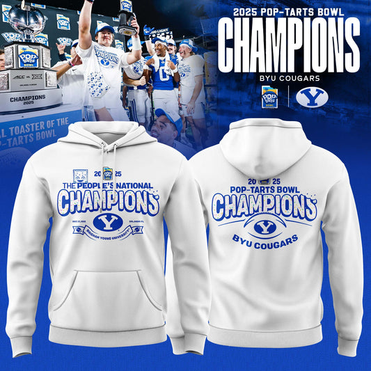 BYU Cougars 2025 Pop-Tarts Bowl Champions Locker Room Hoodie | HN20