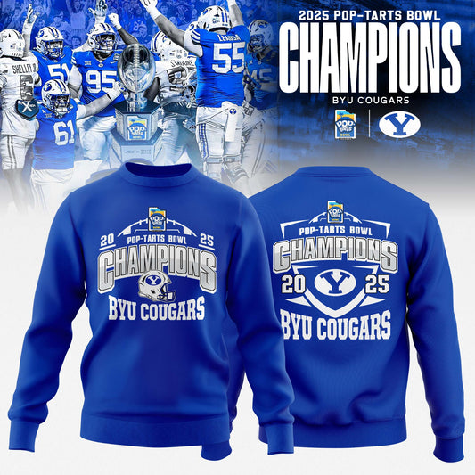 BYU Cougars 2025 Pop-Tarts Bowl Champions Sweatshirt | MK90
