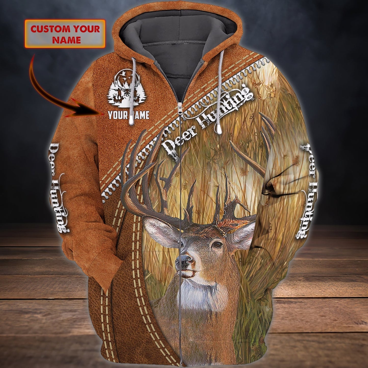 Custom Name Hunting Deer Shirt 3D All Over Printed Clothes