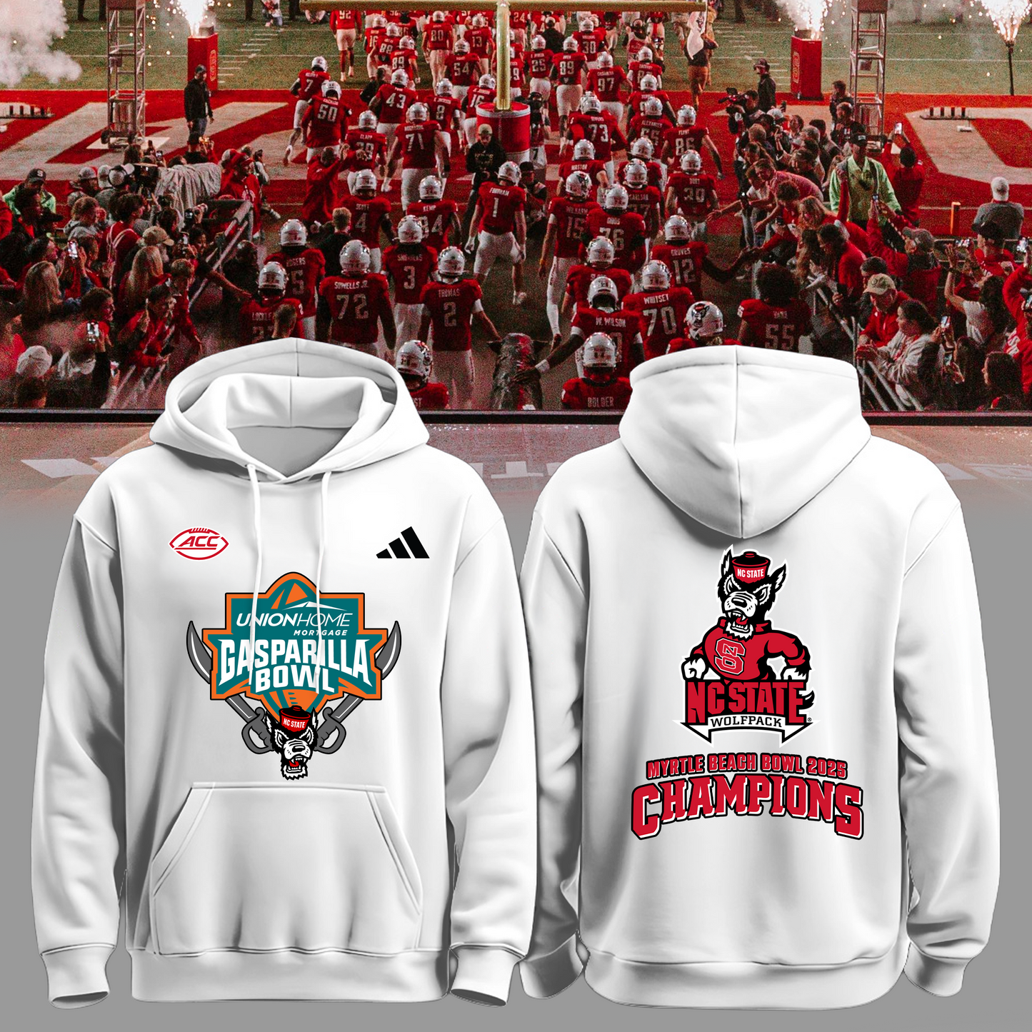 2025 GASPARILLA BOWL CHAMPS - NC State Football Hoodie Champions | DN15