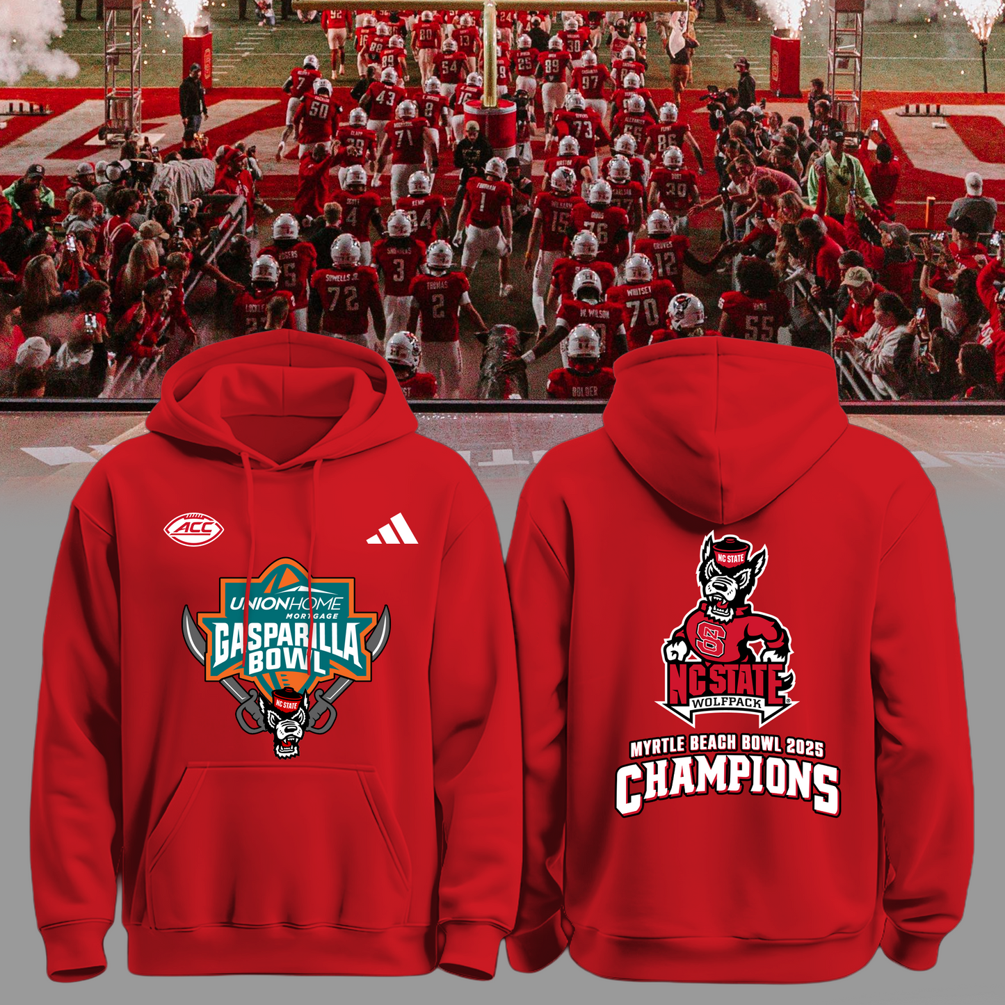 2025 GASPARILLA BOWL CHAMPS - NC State Football Hoodie Champions | GB93
