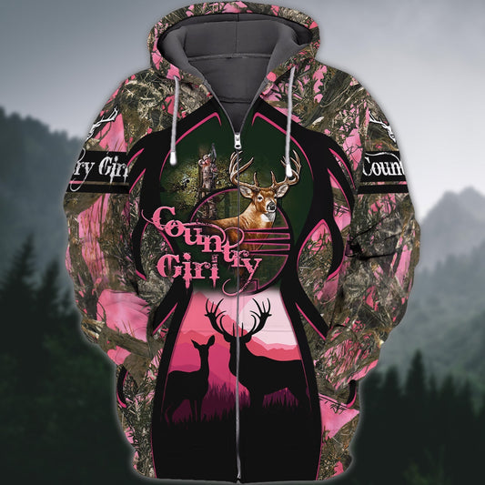 Hunting Country Girl 3D All Over Printed Clothes