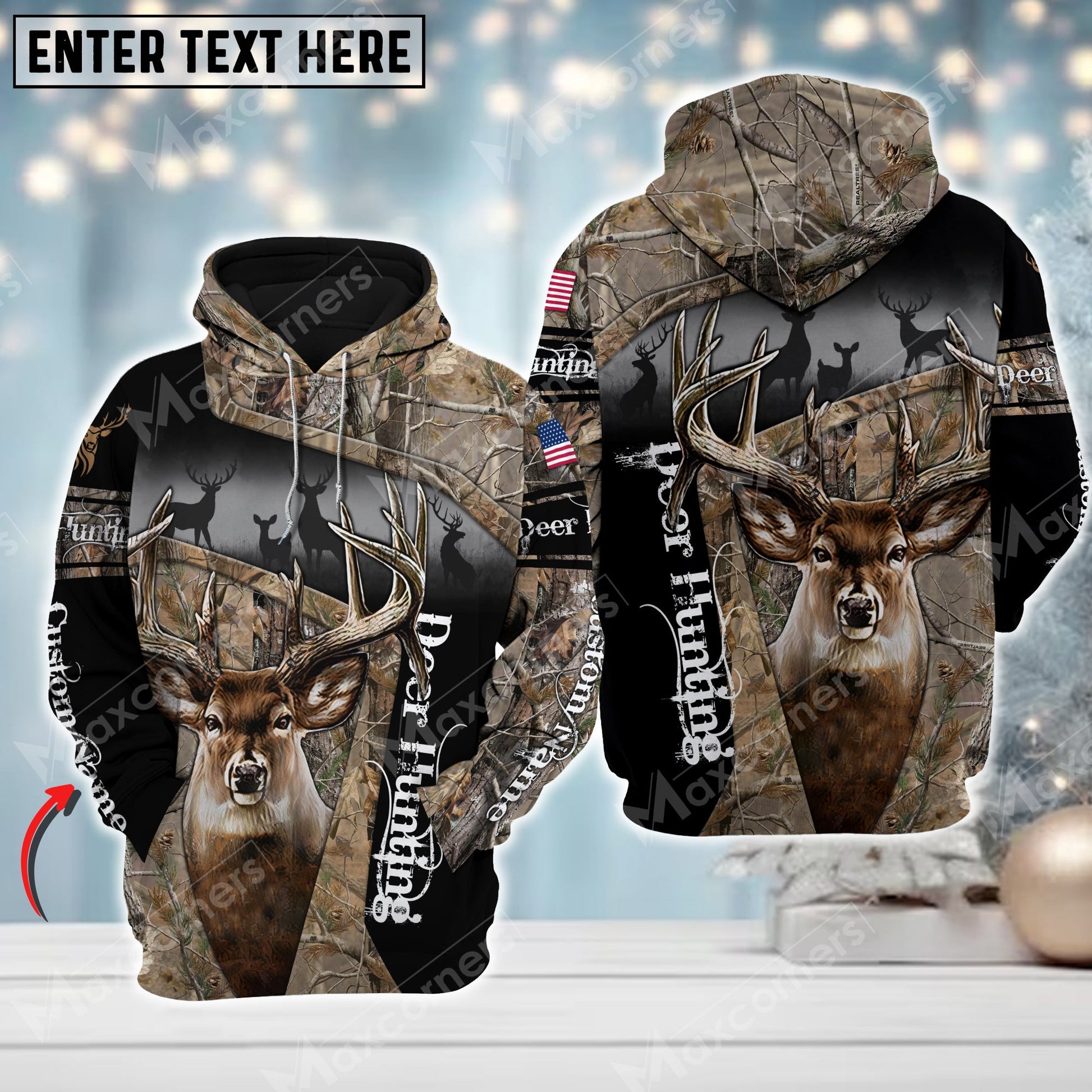 Custom Name Deer Hunting ( Multicolor Option ) 3D All Over Printed Clothes