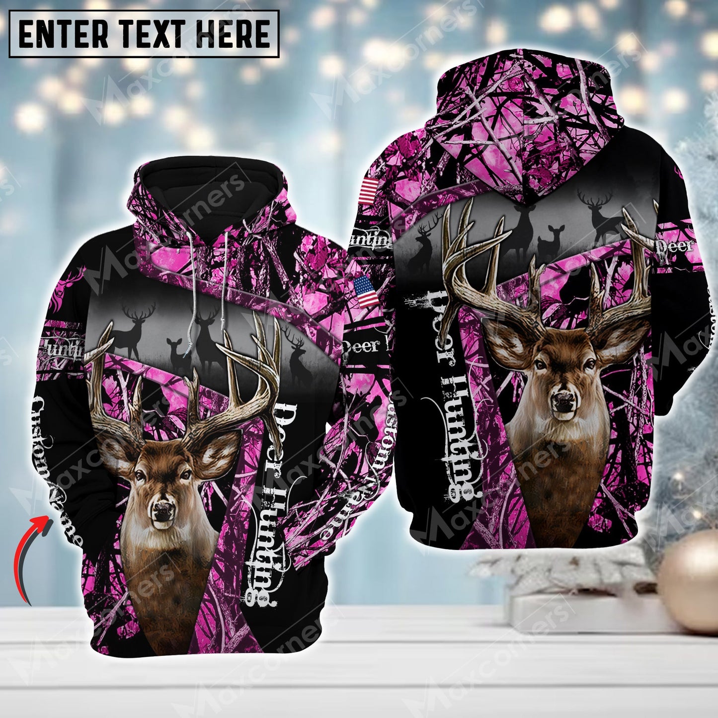 Custom Name Deer Hunting ( Multicolor Option ) 3D All Over Printed Clothes