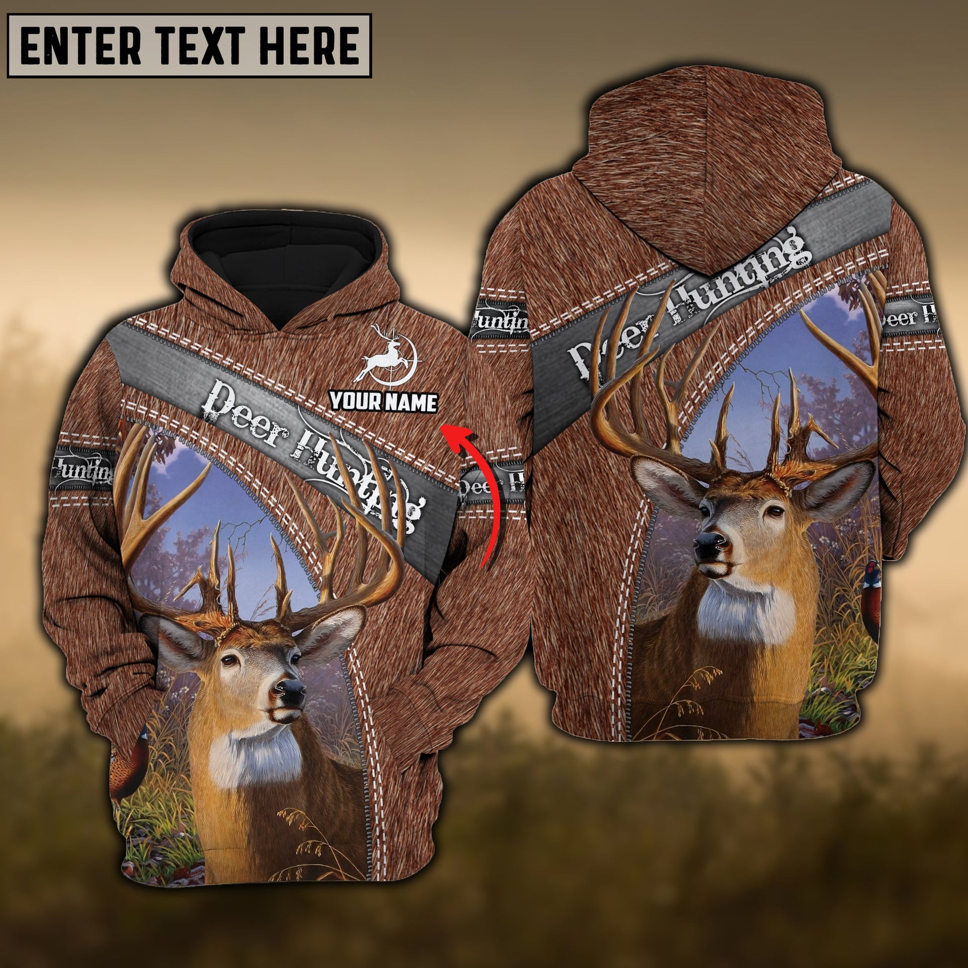 Custom Name Hunting Deer 3 Shirt 3D All Over Printed Clothes