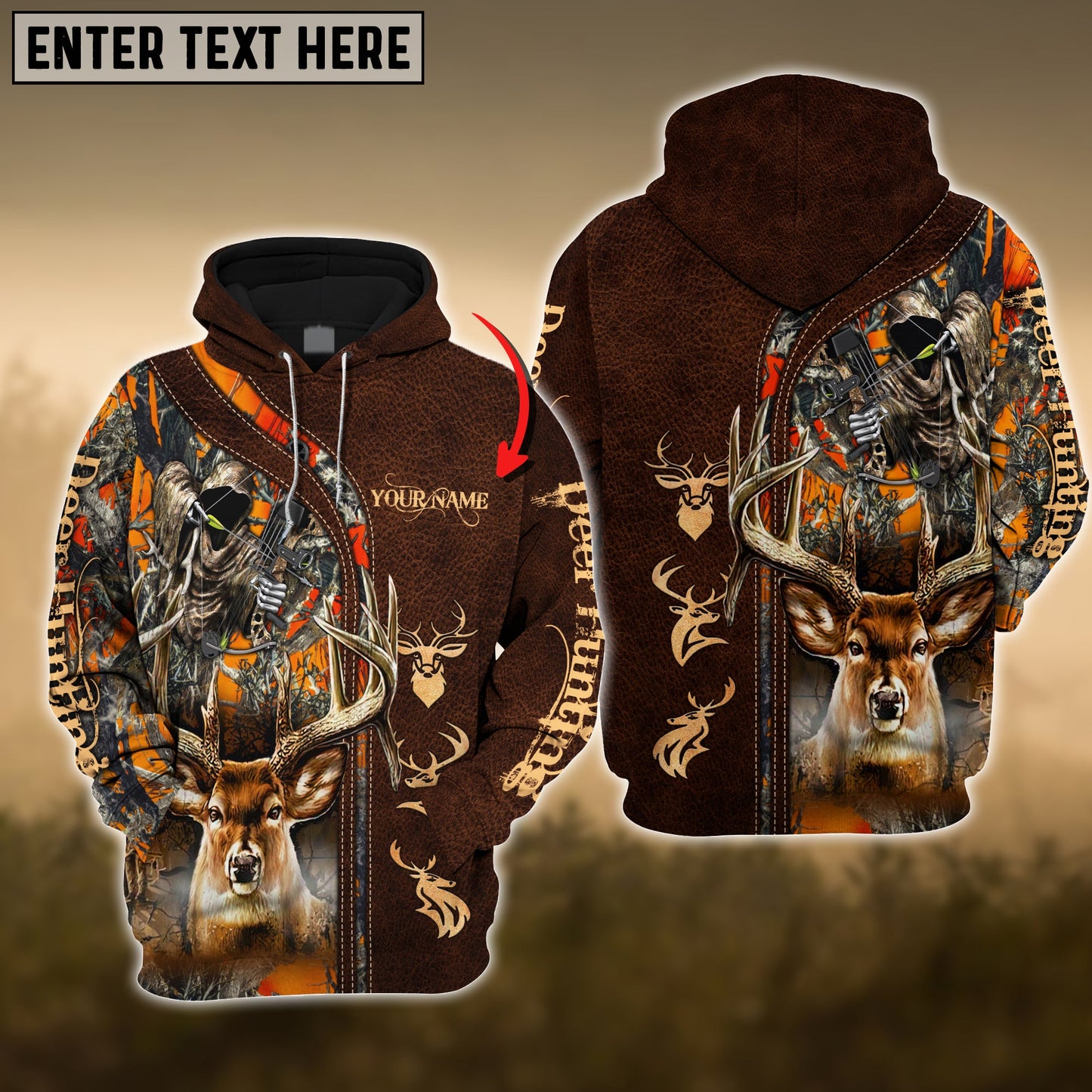 Custom Name Hunting Deer ( Multicolor Option ) Shirt 3D All Over Printed Clothes