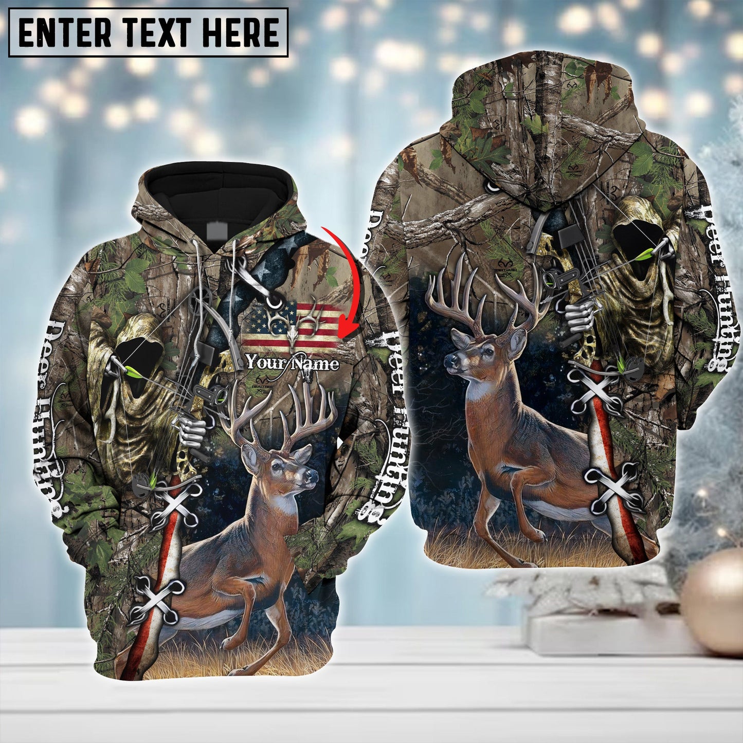 Custom Name Hunting Deer American ( Multicolor Option ) Shirt 3D All Over Printed Clothes