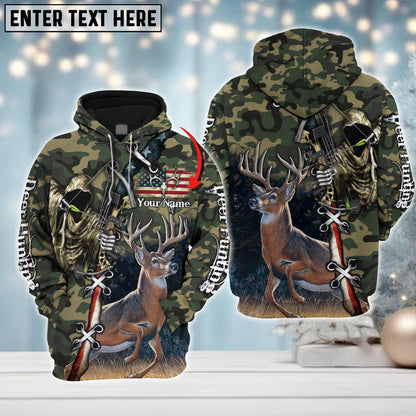 Custom Name Hunting Deer American ( Multicolor Option ) Shirt 3D All Over Printed Clothes