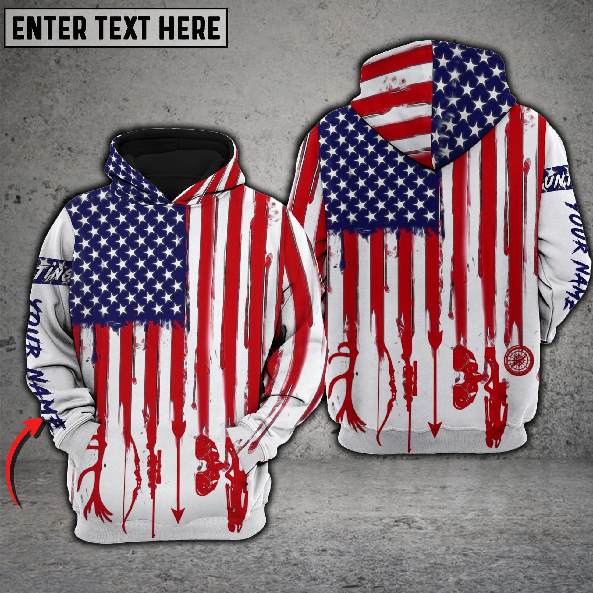 Custom Name Hunting America Shirt 3D All Over Printed Clothes