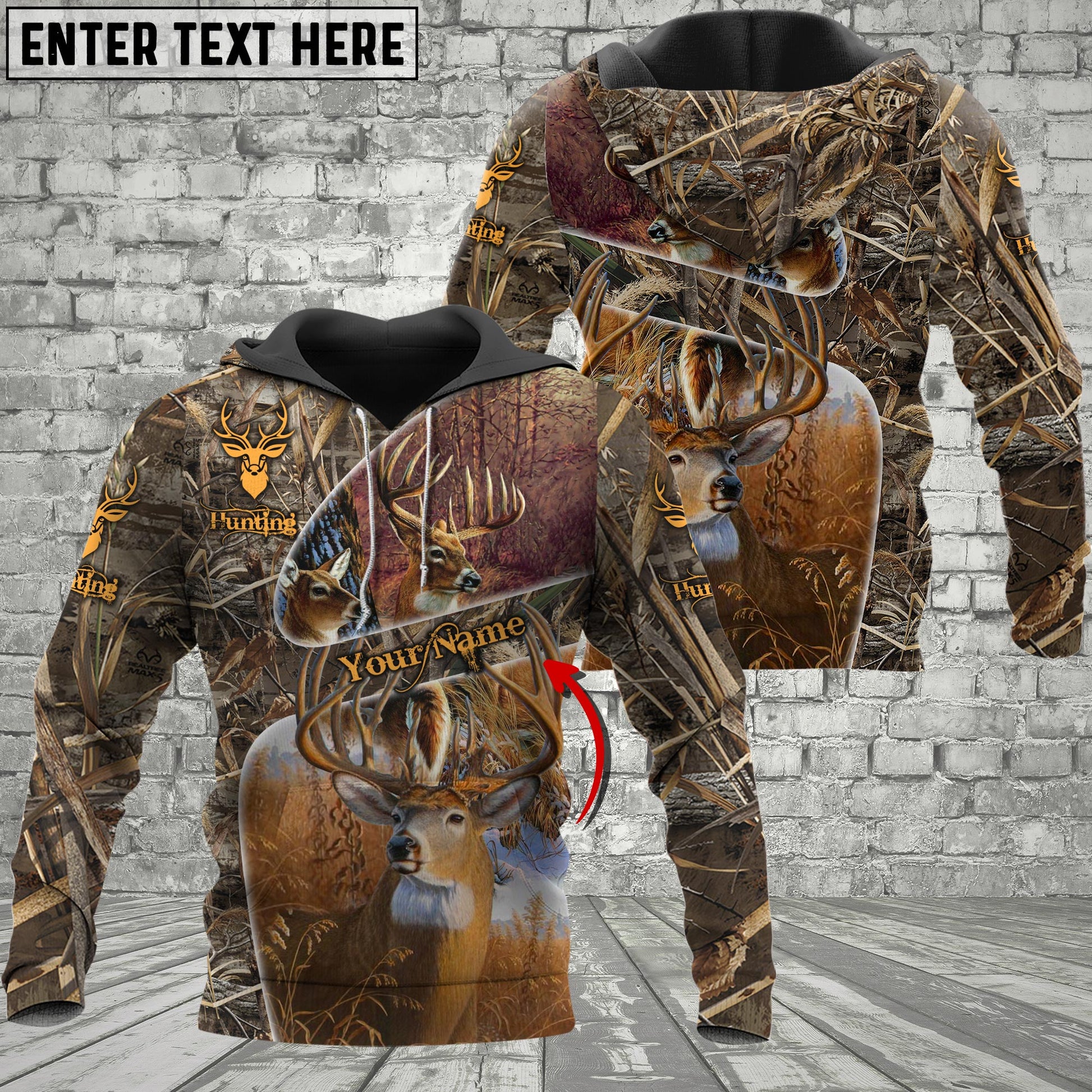 Custom Name Deer Hunting Camo 3D All Over Printed Clothes