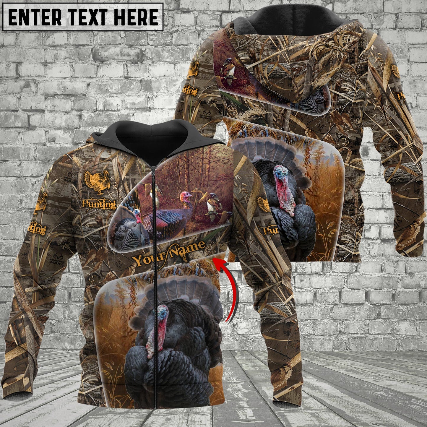 Custom Name Turkey Hunting Camo 3D All Over Printed Clothes