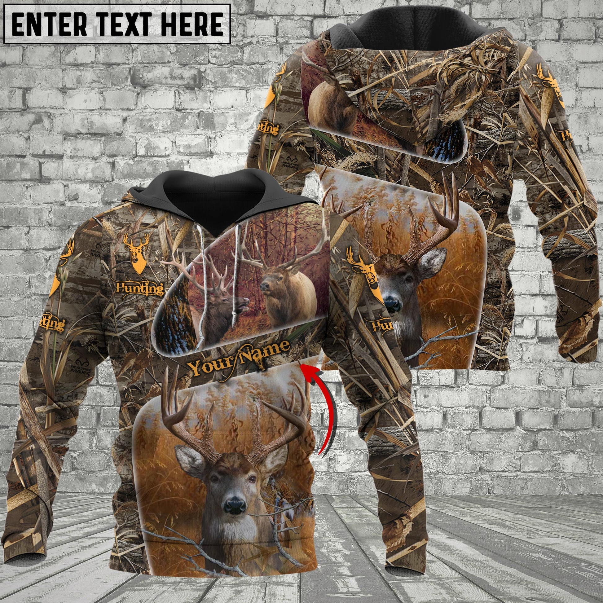 Custom Name Elk Hunting Camo 3D All Over Printed Clothes