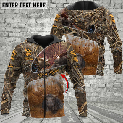 Custom Name Moose Hunting Camo 3D All Over Printed Clothes