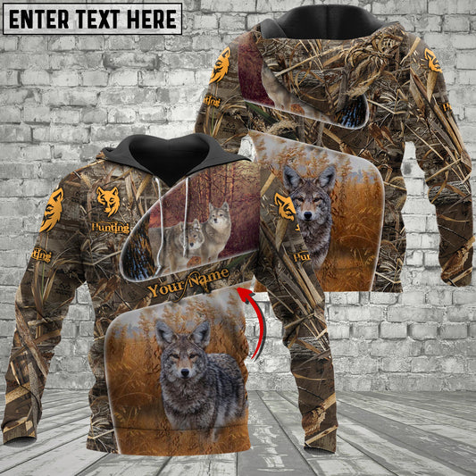 Custom Name Coyote Hunting Camo 3D All Over Printed Clothes