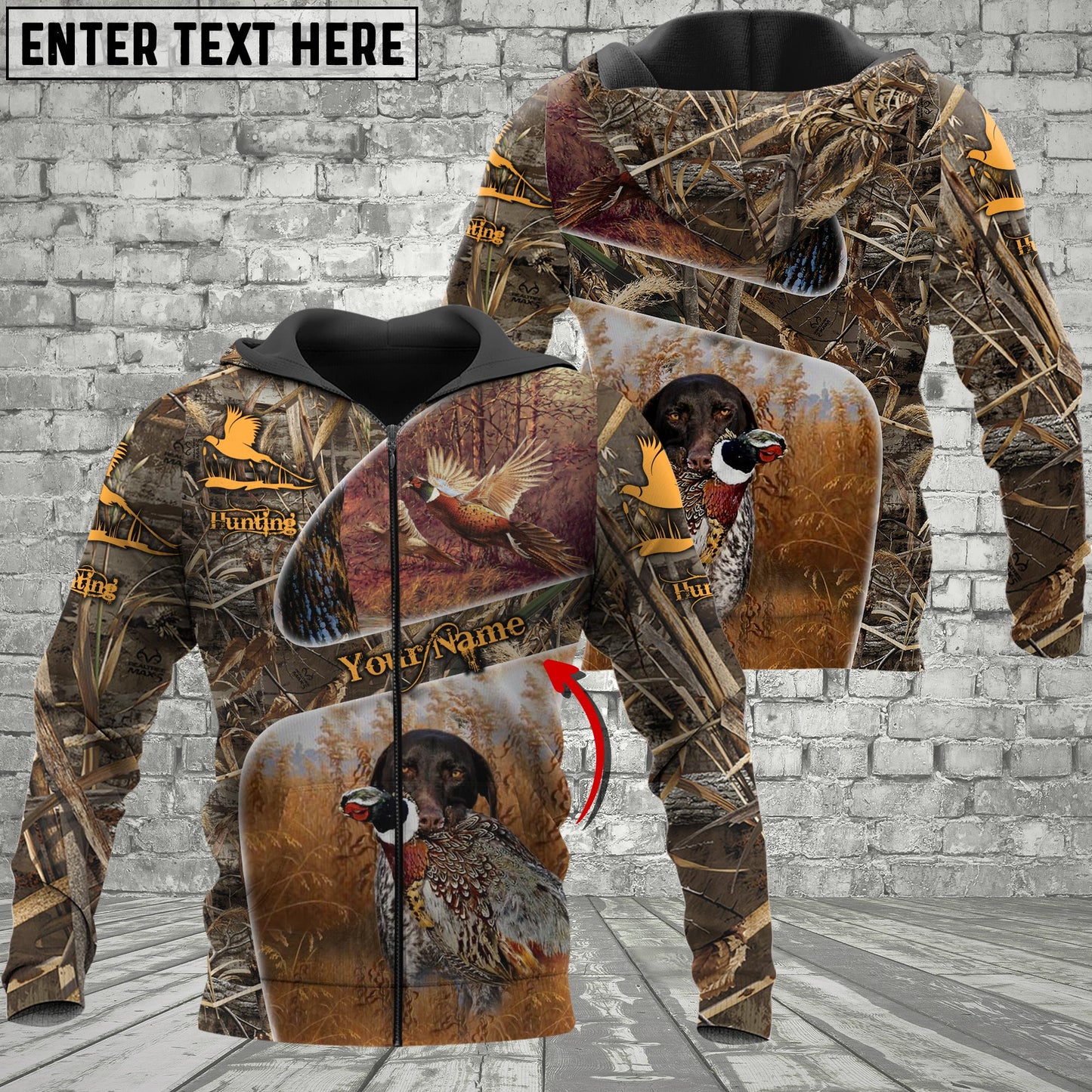 Custom Name Pheasant Hunting Camo 3D All Over Printed Clothes