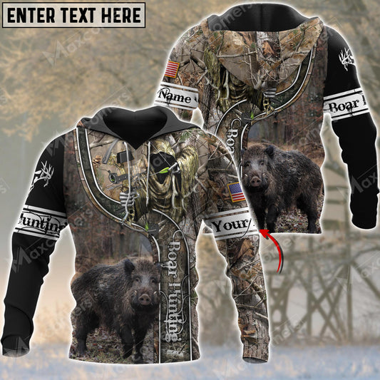 Personalized Name Boar Hunting 3D All Over Printed Clothes