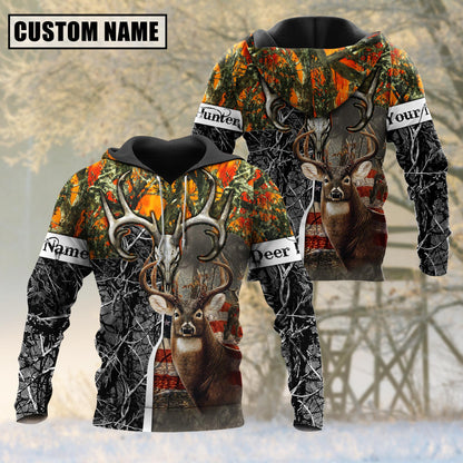 Beautiful Deer Hunting Camo Personalized 3D Hoodie For Hunting Lover