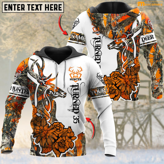 Deer Hunting Custom Name and Age Multicolor - Orange