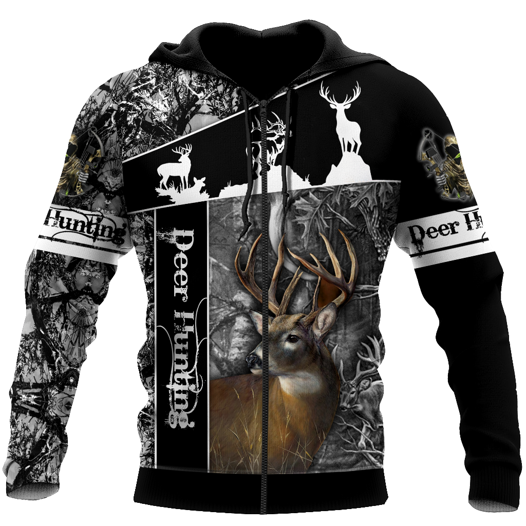 Huntaholic 5 Deer Hunting 3D All Over Printed Shirts Gift For Hunter