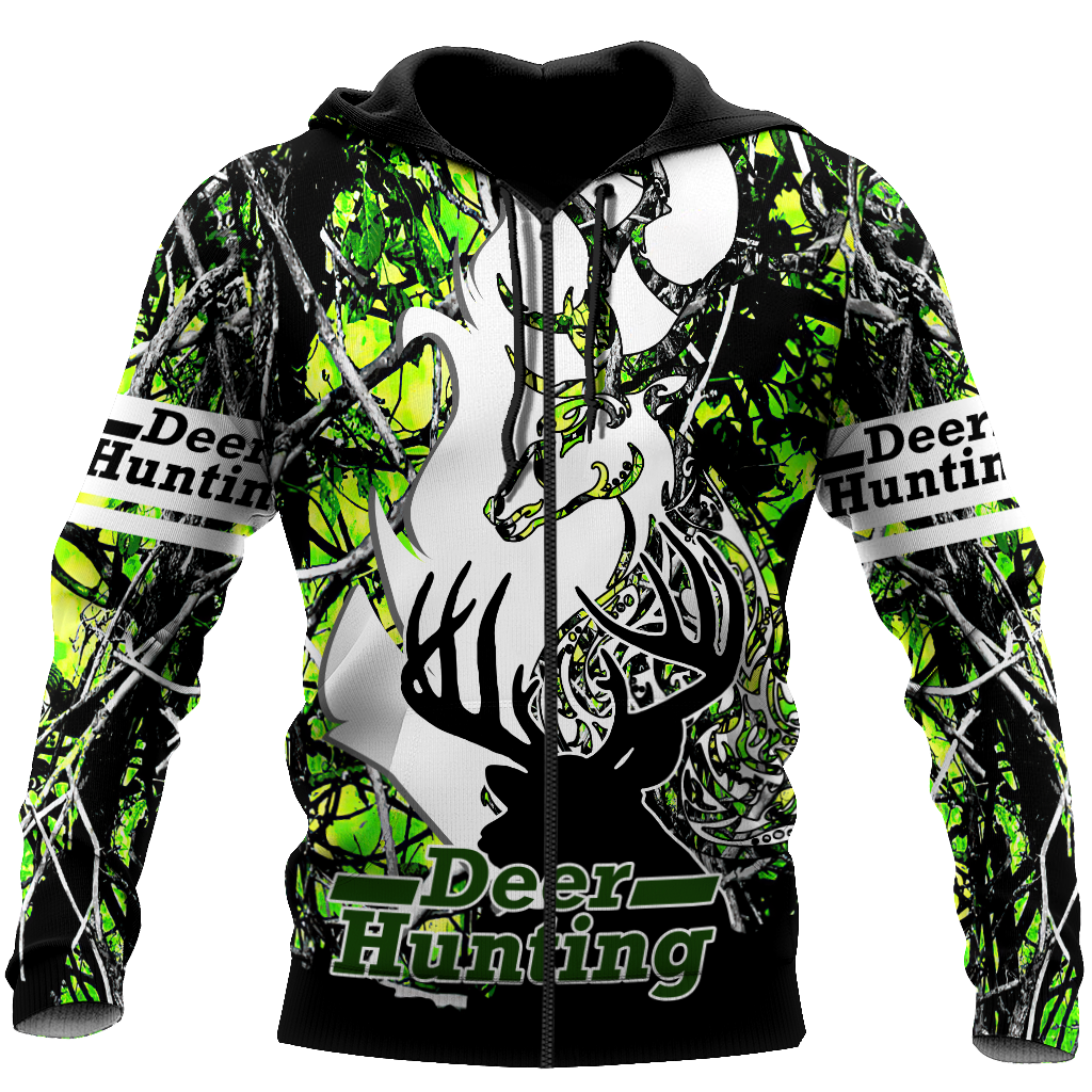 Light Green Deer Hunting 3D Custom All Over Printed Shirts Gift For Hunter