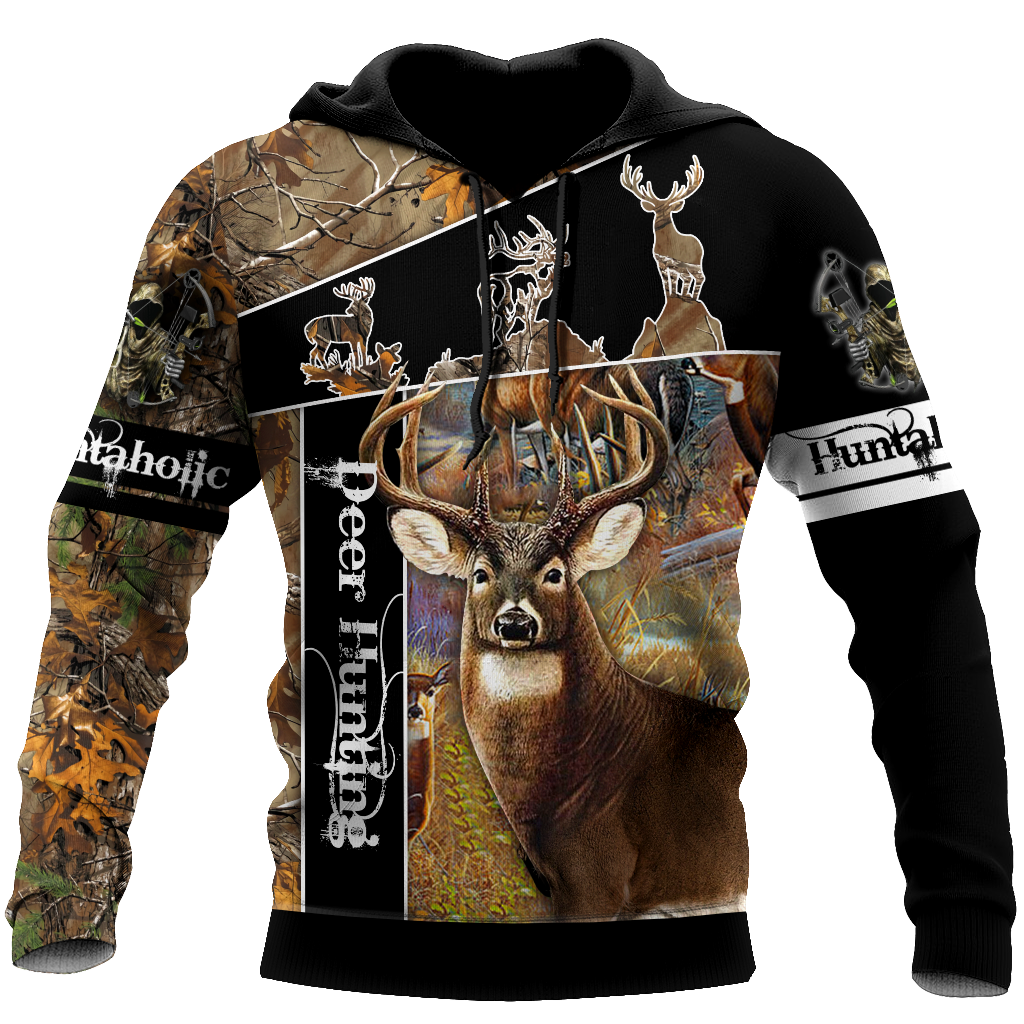 Huntaholic Deer Hunting 3D All Over Printed Shirts Gift For Hunter