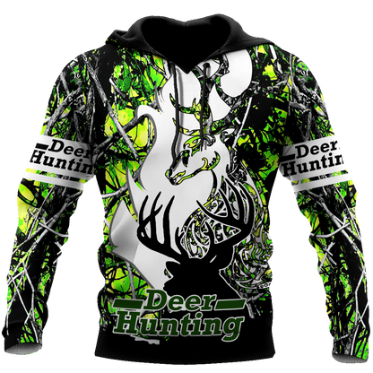 Light Green Deer Hunting 3D Custom All Over Printed Shirts Gift For Hunter