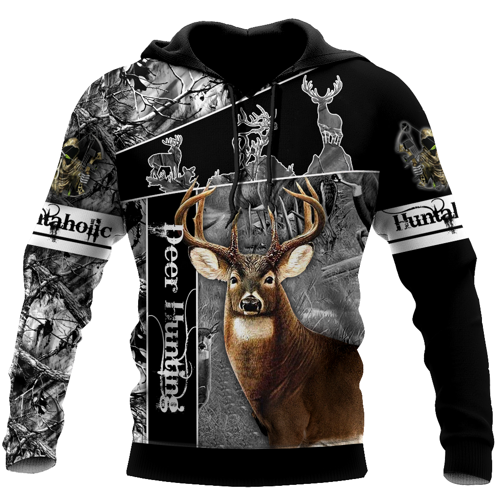 Huntaholic 3 Deer Hunting 3D All Over Printed Shirts Gift For Hunter