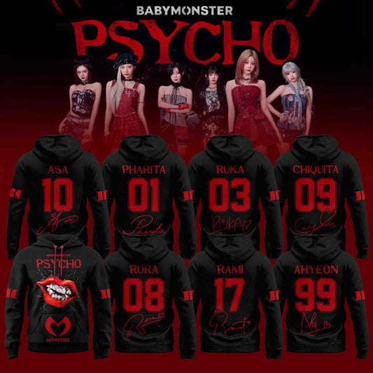BABYMONSTER : PSYCHO [ WE GO UP] Album 2025 Limited Hoodie - KM37