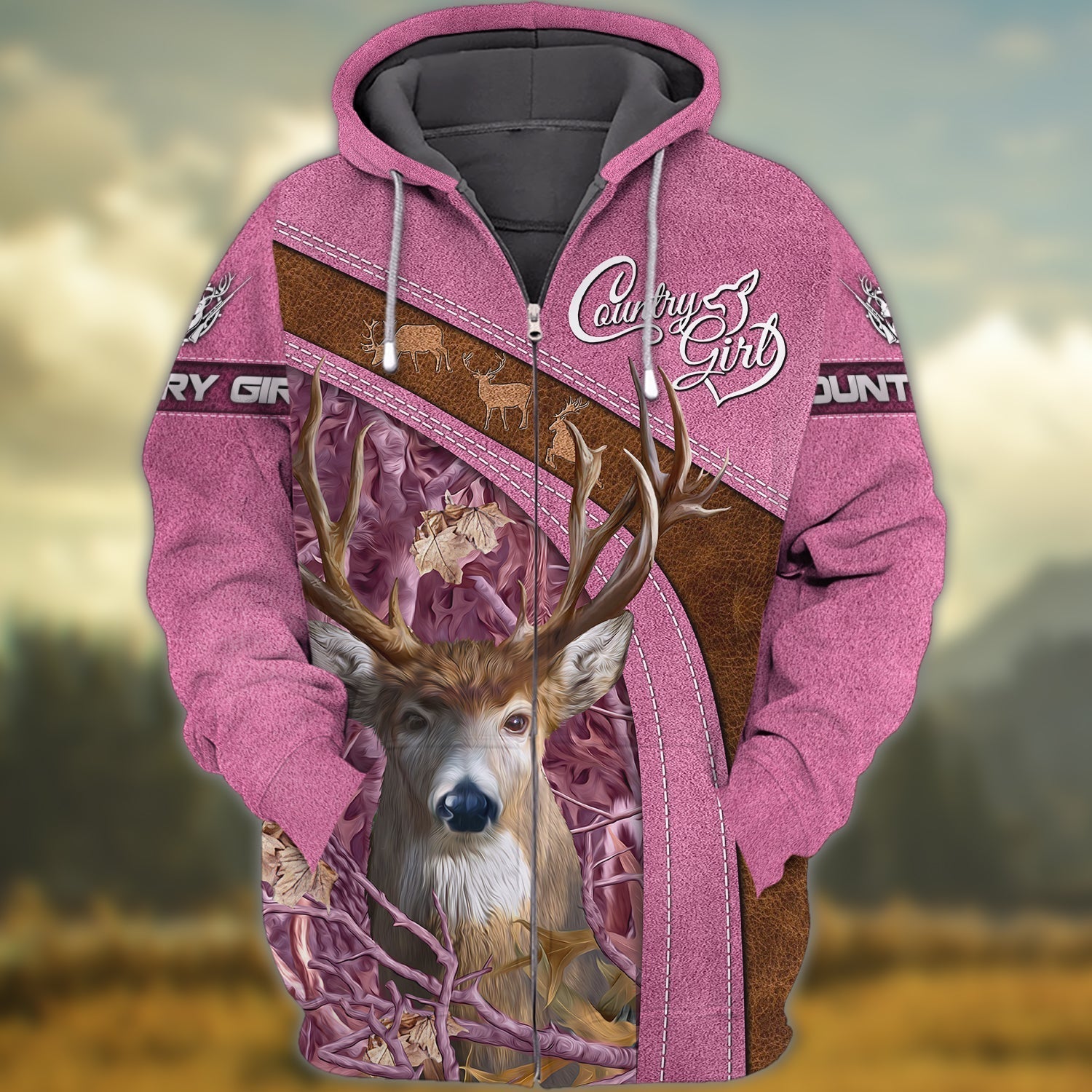 Deer Hunting Country Girl 3D All Over Printed Clothes