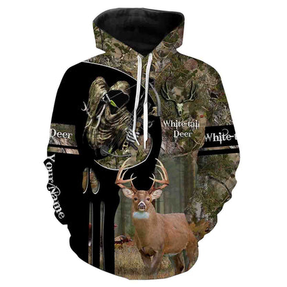 Bow Hunting Whitetails Deer Customize Name 3D Shirts