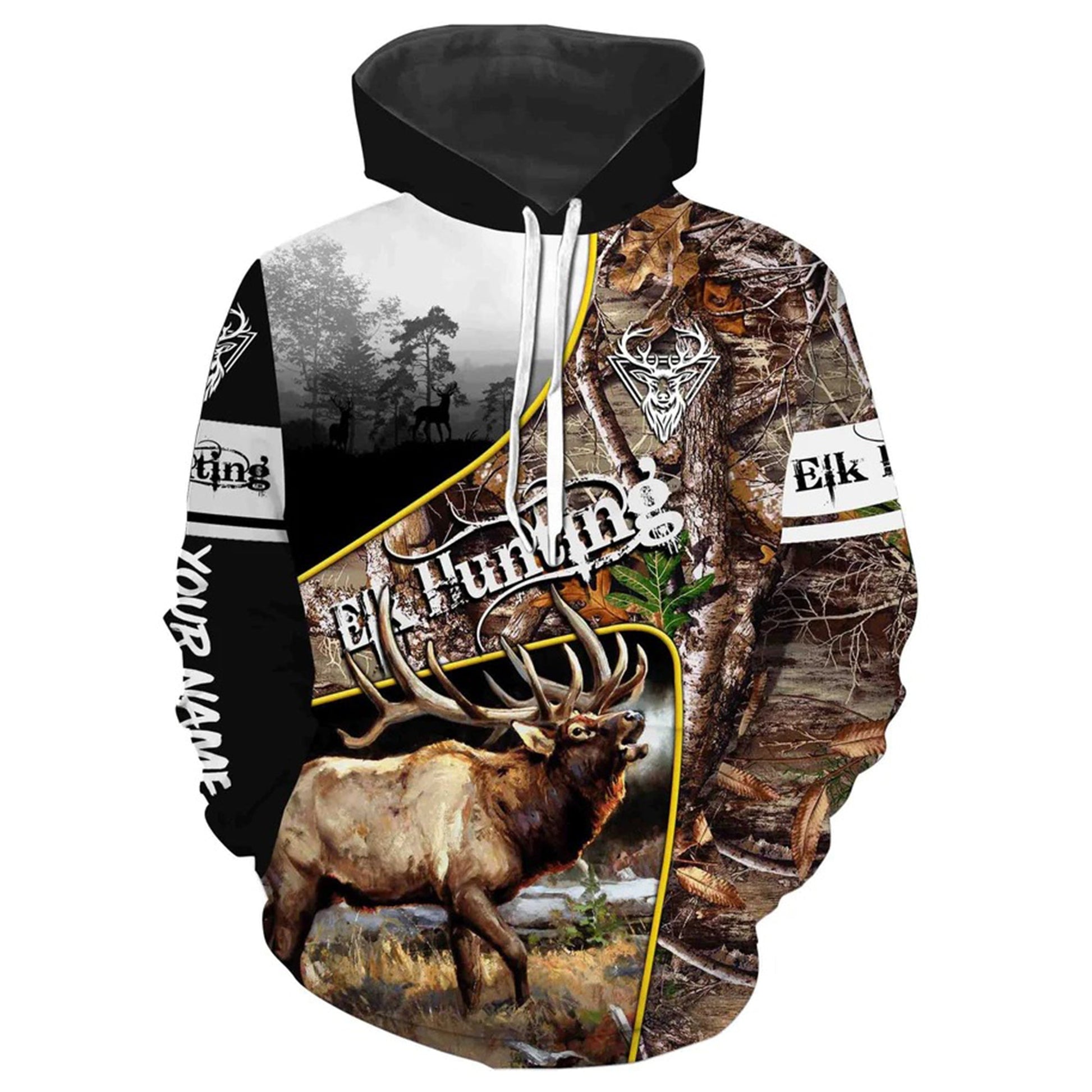 Elk Hunting Customize Name 3D Shirts