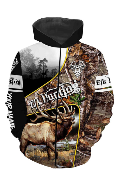 Elk Hunting Customize Name 3D Shirts