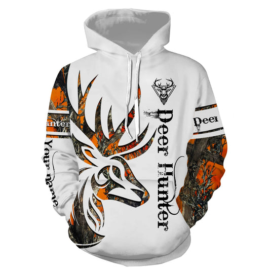 Deer Hunting Orange Customize Name 3D Shirts