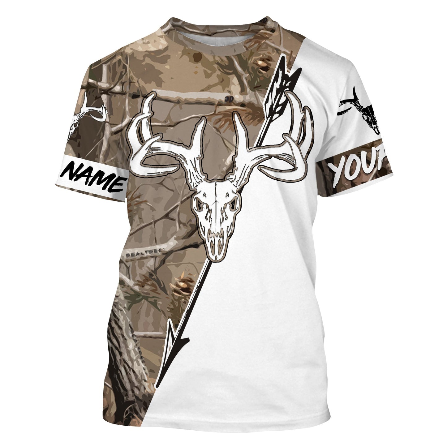 Bow Hunting Archery Deer Skull Customize Name 3D Shirts