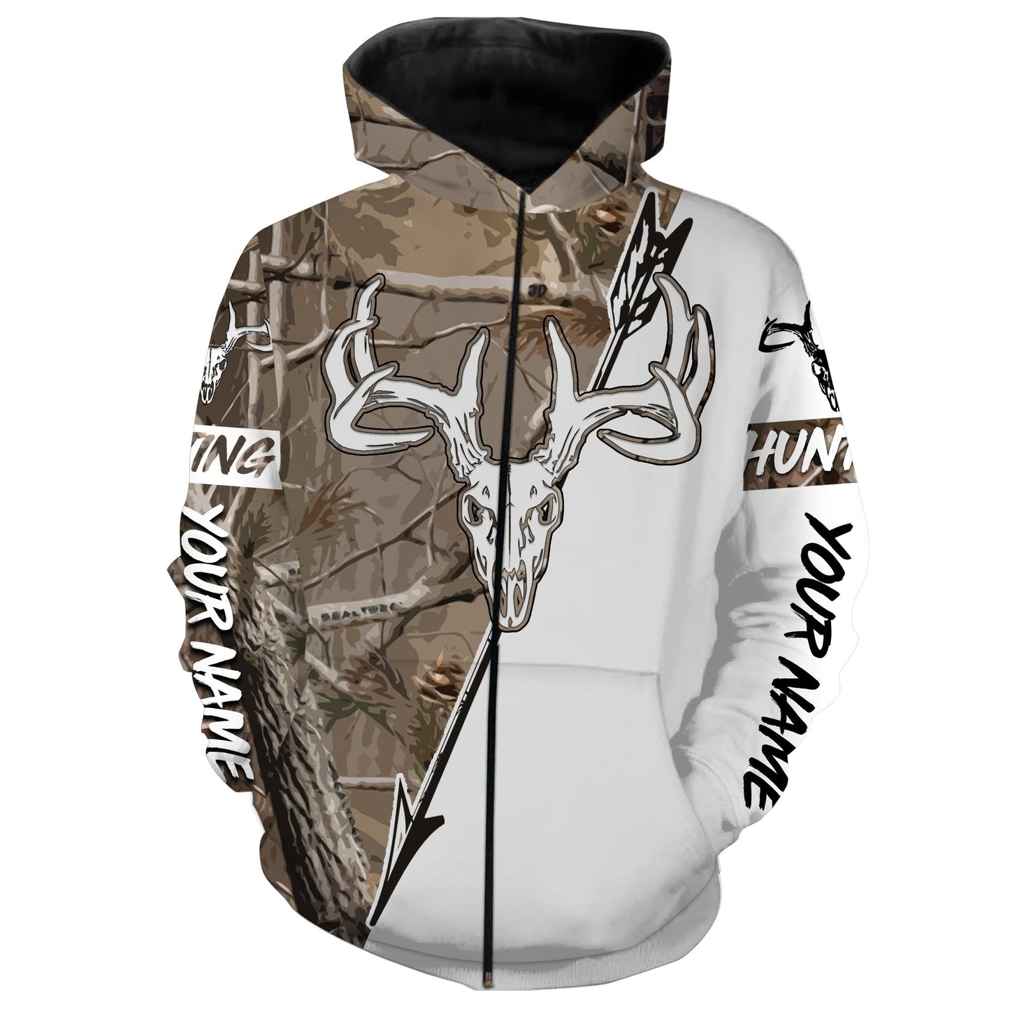 Bow Hunting Archery Deer Skull Customize Name 3D Shirts