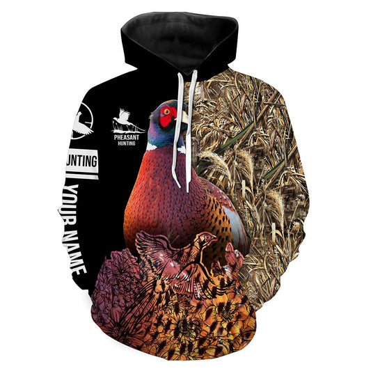 Pheasant Hunting Camo Customize Name 3D Shirts