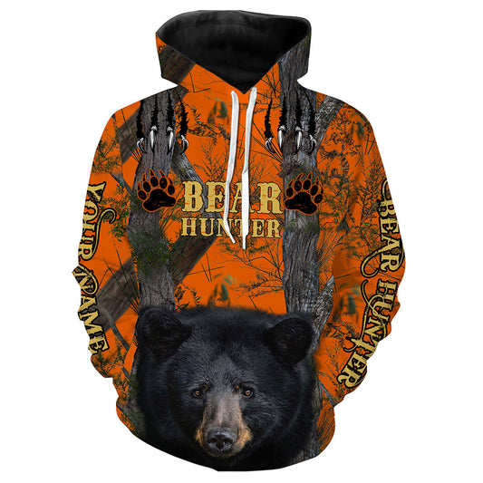 Black Bear Hunting Customize Name 3D Shirts