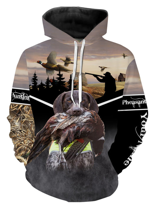 Pheasant Hunting Customize Name 3D Shirts